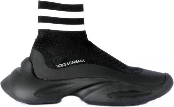 Dolce & Gabbana Heren Sneaker Laarzen met Sokken Black Heren