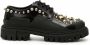 Dolce & Gabbana Zwarte Leren Trekking Derby Schoenen Black Dames - Thumbnail 7