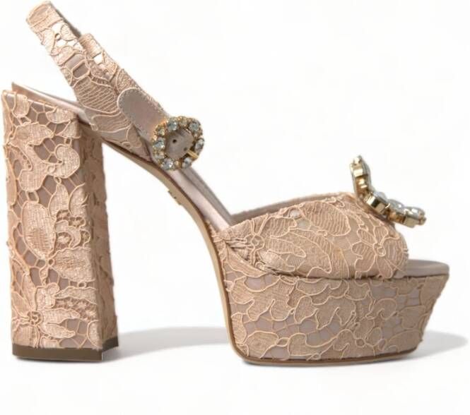 Dolce & Gabbana High Heel Sandals Beige Dames