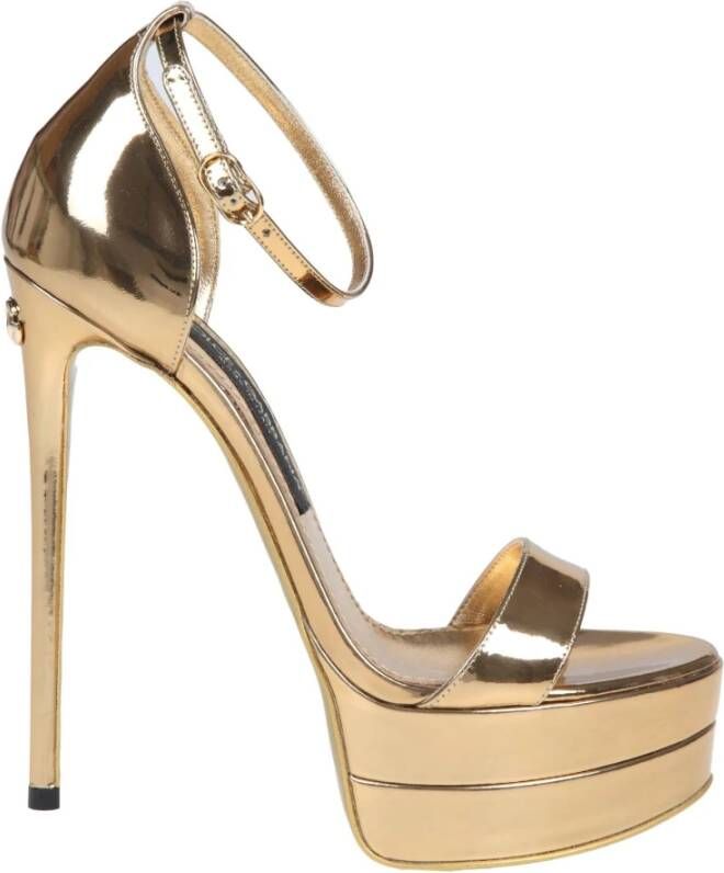 Dolce & Gabbana Platina hoge hak sandalen Yellow Dames