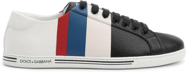 Dolce & Gabbana Italiaanse Leren Lage Sneakers Multicolor Heren