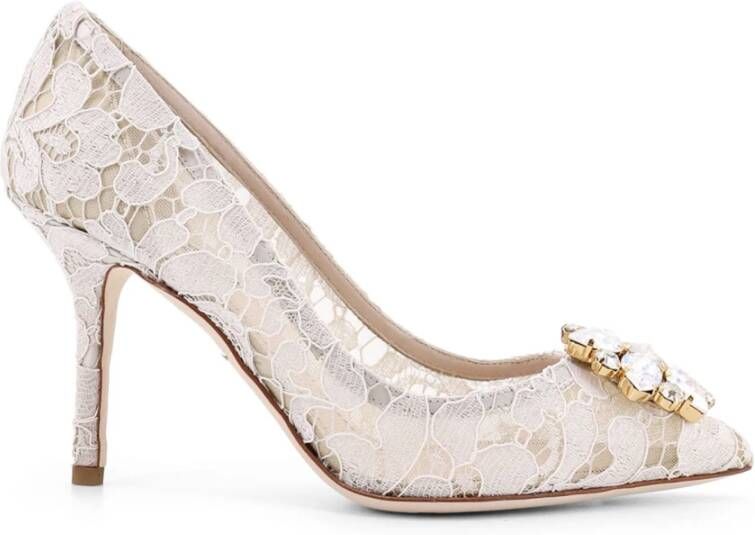 Dolce & Gabbana Kant Stiletto Hakken Pumps White Dames