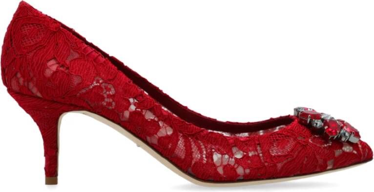 Dolce & Gabbana Rode leren Bellucci Taormina pumps Red Dames