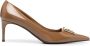 Dolce & Gabbana Karamel Logo Palet Sandaal Brown Dames - Thumbnail 1