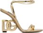 Dolce & Gabbana Keira Goudkleurige Metallic Sandalen Yellow Dames - Thumbnail 2