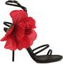 Dolce & Gabbana Keira Sandalen met Applicatiebloemen Black Dames - Thumbnail 1