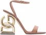 Dolce & Gabbana Keira Sandals With Decorative Heel Beige Dames - Thumbnail 1