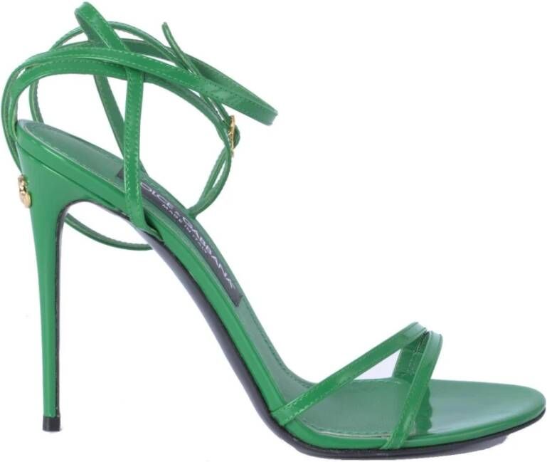 Dolce & Gabbana Keira Straps Hak Sandalen Green Dames