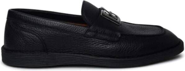 Dolce & Gabbana Klassieke Leren Loafer Schoenen Black Heren