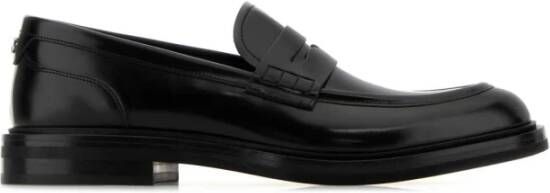 Dolce & Gabbana Klassieke zwarte leren loafers Black Heren