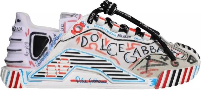 Dolce & Gabbana Kleurrijke lage sneakers met rubberen zool Multicolor Dames