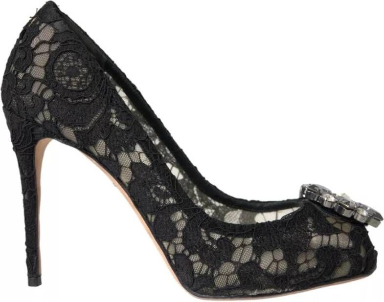 Dolce & Gabbana Kristal Kant Hak Pumps Black Dames