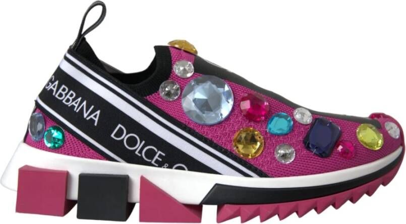 Dolce & Gabbana Kristal Sorrento Sneakers Pink Dames