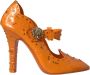 Dolce & Gabbana Kristalbloem Pumps Multicolor Kristallen Orange Dames - Thumbnail 9