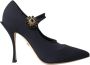 Dolce & Gabbana Kristallen Mary Jane Pumps met Versieringen Black Dames - Thumbnail 1