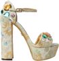Dolce & Gabbana Kristalversierde Bloemsandalen Multicolor Dames - Thumbnail 1