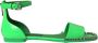 Dolce & Gabbana Neon Groene Kristal Enkelband Sandalen Green Dames - Thumbnail 9