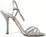 Dolce & Gabbana Kristalversierde hak sandalen Gray Dames - Thumbnail 1