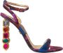 Dolce & Gabbana Kristalversierde Jacquard Sandalen Multicolor Dames - Thumbnail 1