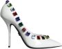 Dolce & Gabbana Kristalversierde Leren Hoge Hakken Pumps White Dames - Thumbnail 1