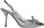 Dolce & Gabbana Kristalversierde Slingback Hakken Zilver Gray Dames - Thumbnail 1