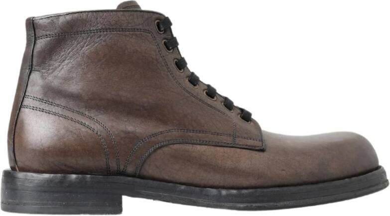 Dolce & Gabbana Lace-up Boots Brown Heren