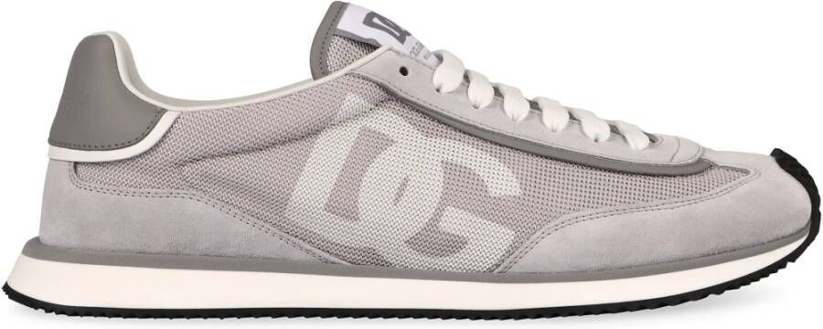 Dolce & Gabbana Lage sneakers met suède inzetstukken Gray Heren