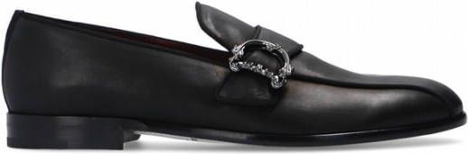 Dolce & Gabbana Zwarte leren logo loafers heren jurkschoenen Black Heren