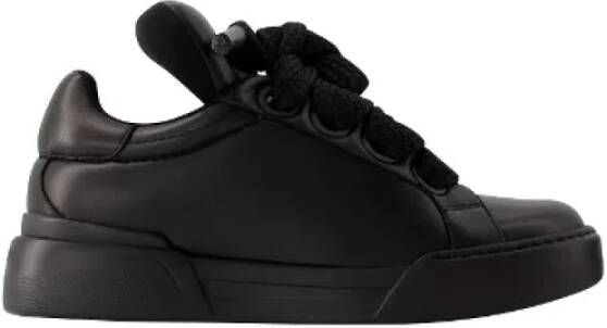 Dolce & Gabbana Leather sneakers Black Heren