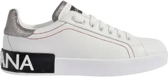 Dolce & Gabbana Leather sneakers White Dames