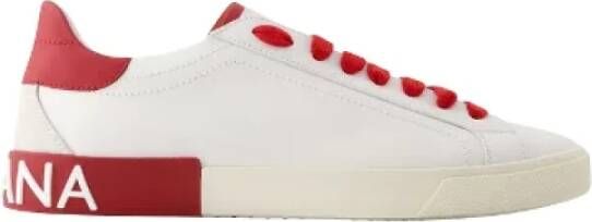 Dolce & Gabbana Leather sneakers White Dames