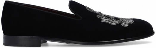 Dolce & Gabbana Leonardo slippers met geborduurd logo Zwart