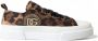 Dolce & Gabbana Leopard Canvas Casual Sneakers Schoenen Brown Heren - Thumbnail 1