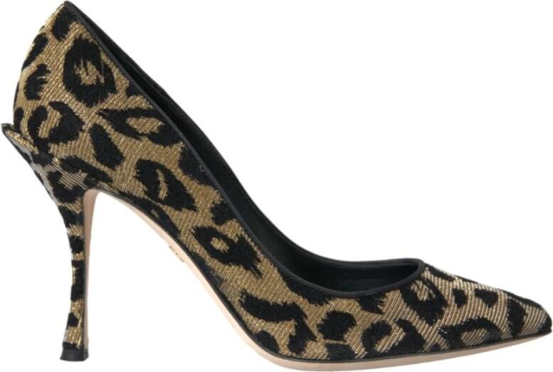 Dolce & Gabbana Leopard Lurex Heels Pumps Schoenen Green Dames