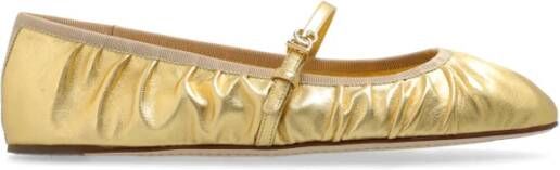 Dolce & Gabbana Leren Ballerina's Yellow Dames