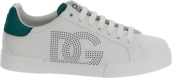 Dolce & Gabbana Leren Portofino Sneaker White Heren