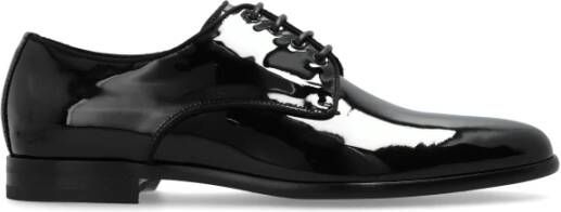 Dolce & Gabbana Zwarte Lakleren Veterschoenen Black Dames