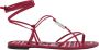 Dolce & Gabbana Logo DG Leren Sandalen Pink Dames - Thumbnail 1