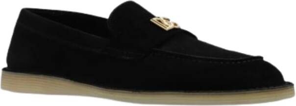 Dolce & Gabbana Logo loafers in Vitello leer Black Dames