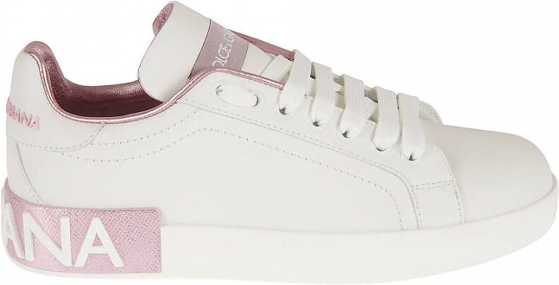 Dolce & Gabbana Logo Low Top Sneakers Wit Dames