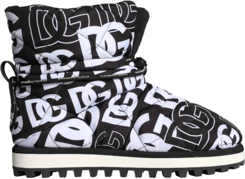 Dolce & Gabbana Logo Nylon Mid Calf Laarzen White Heren