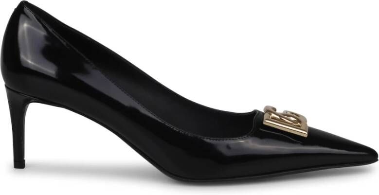 Dolce & Gabbana Logo-Plaque Leren Pumps Zwart Dames