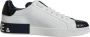 Dolce & Gabbana Logo Portofino Sneaker Schoenen Zwart Wit White Heren - Thumbnail 1