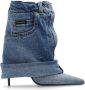 Dolce & Gabbana Lollo denim enkellaarsjes met hak Blue Dames - Thumbnail 5