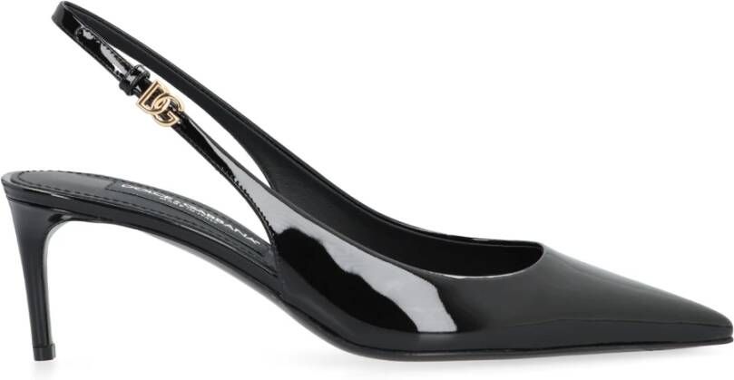 Dolce & Gabbana Lollo Leren Slingback Pumps Black Dames