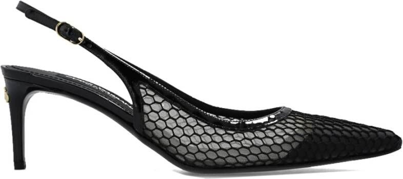 Dolce & Gabbana Lollo Pumps Dames Semi-transparante Leren Schoenen Black Dames