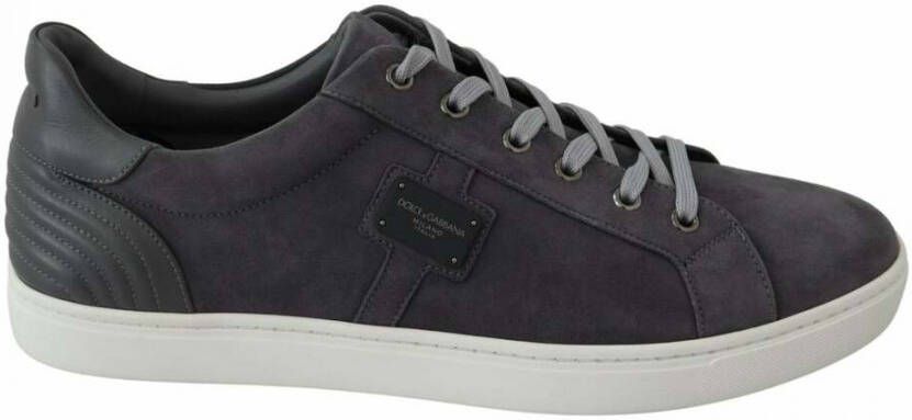 Dolce & Gabbana Suede Low Tops Sneakers Zwart Heren - Foto 1