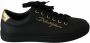 Dolce & Gabbana Klassieke Zwarte Gouden Leren Sneakers Schoenen Black Dames - Thumbnail 2