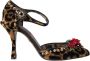 Dolce & Gabbana Luipaard Bloemen Mary Janes Pumps Schoenen Brown Dames - Thumbnail 1