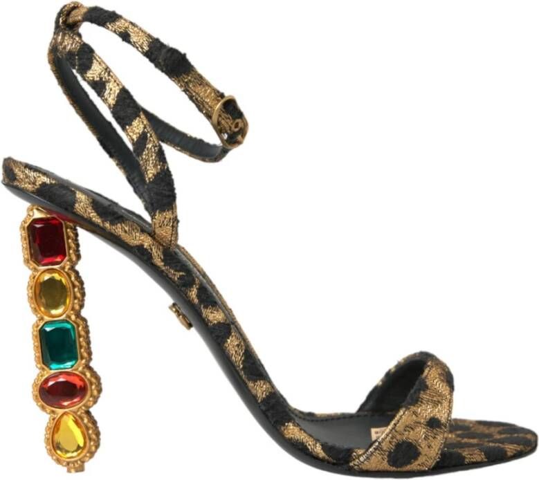 Dolce & Gabbana Luipaard Kristal Hak Sandalen Multicolor Dames